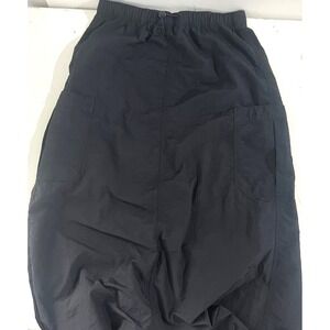 Love Tree Womens Black Nylon Parachute Pants Adjustable Hiking Joggers Size M